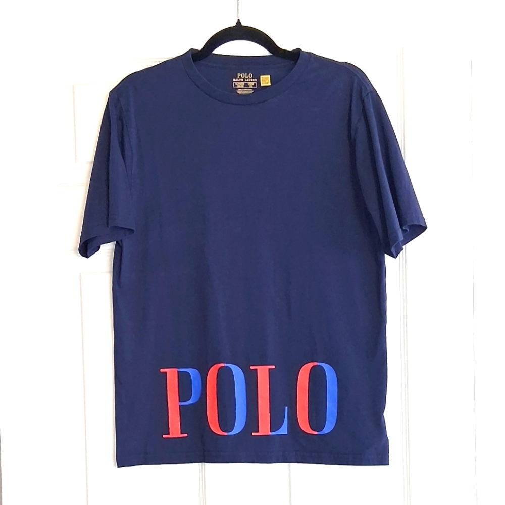 Polo Ralph Lauren Boy's Navy Blue Logo Crewneck Short Sleeve T-shirt